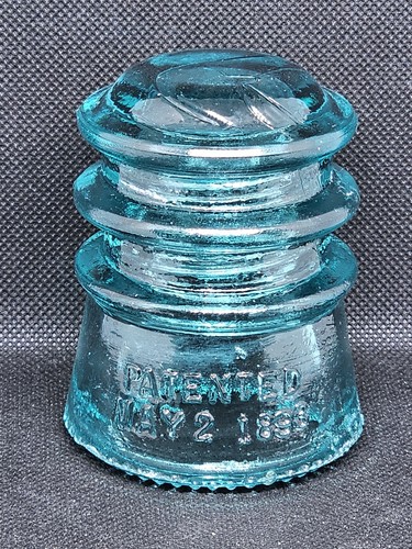 Hemingray aqua blue - hemingray, glass